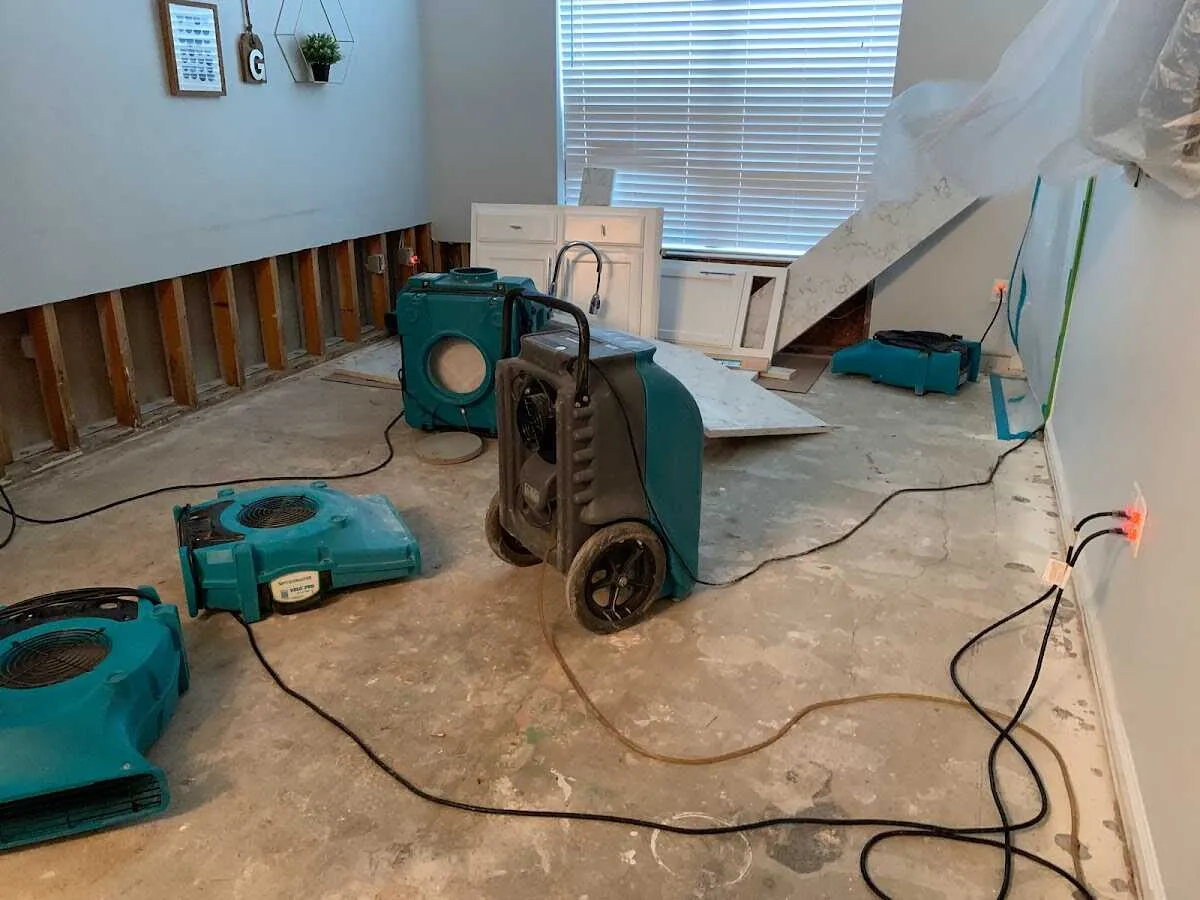 Dehumidifier in flood-cut room for Water Extraction & Removal in Verona